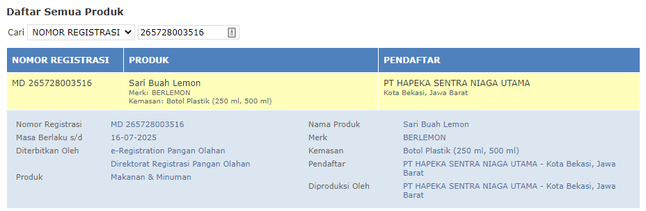 BPOM Berlemon
