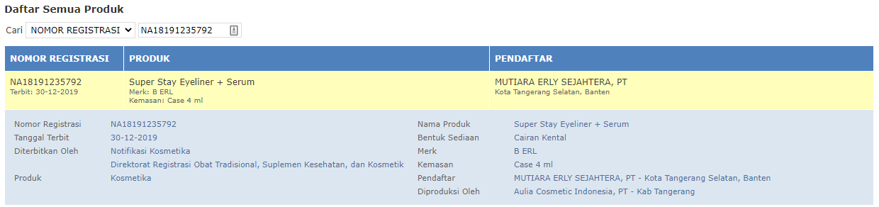 BPOM B Erl Eyeliner Plus Serum