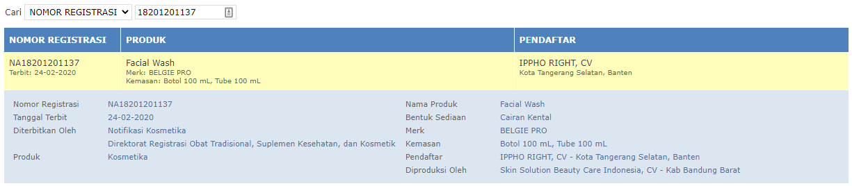 BPOM Belgie Pro Facial Wash